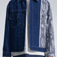 Denim Jacket Contrast With Checks