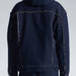 Raw Edge Denim Jacket With Sandwich Knit Base