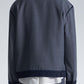 Boxy Wool Blazer With Denim Trim