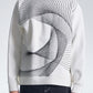 Sweathshirt With Twisted Wavy Lines Embroidery