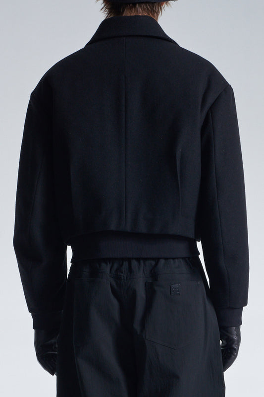 Double Faced Wool Zipper Jacket