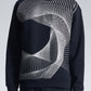 Sweathshirt With Twisted Wavy Lines Embroidery