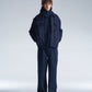 Raw Edge Denim Jacket With Sandwich Knit Base