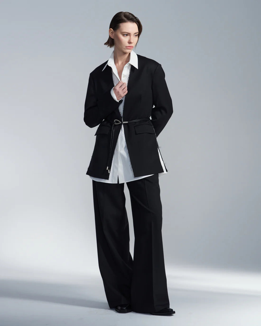 Oversize Textured Cotton Shirt