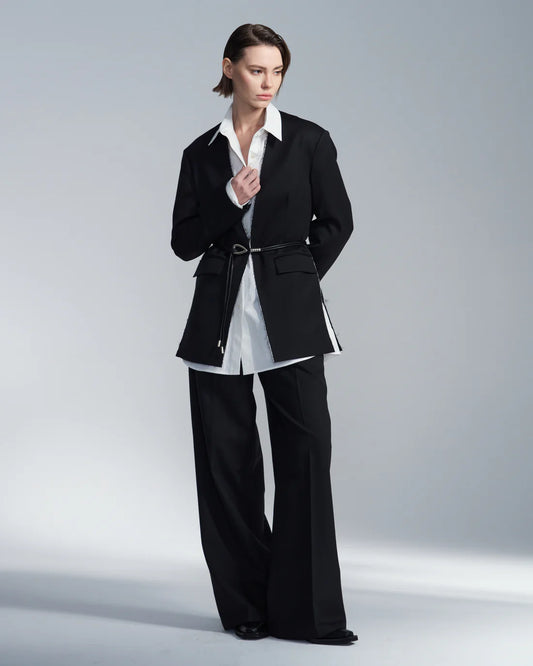 Oversize Textured Cotton Shirt