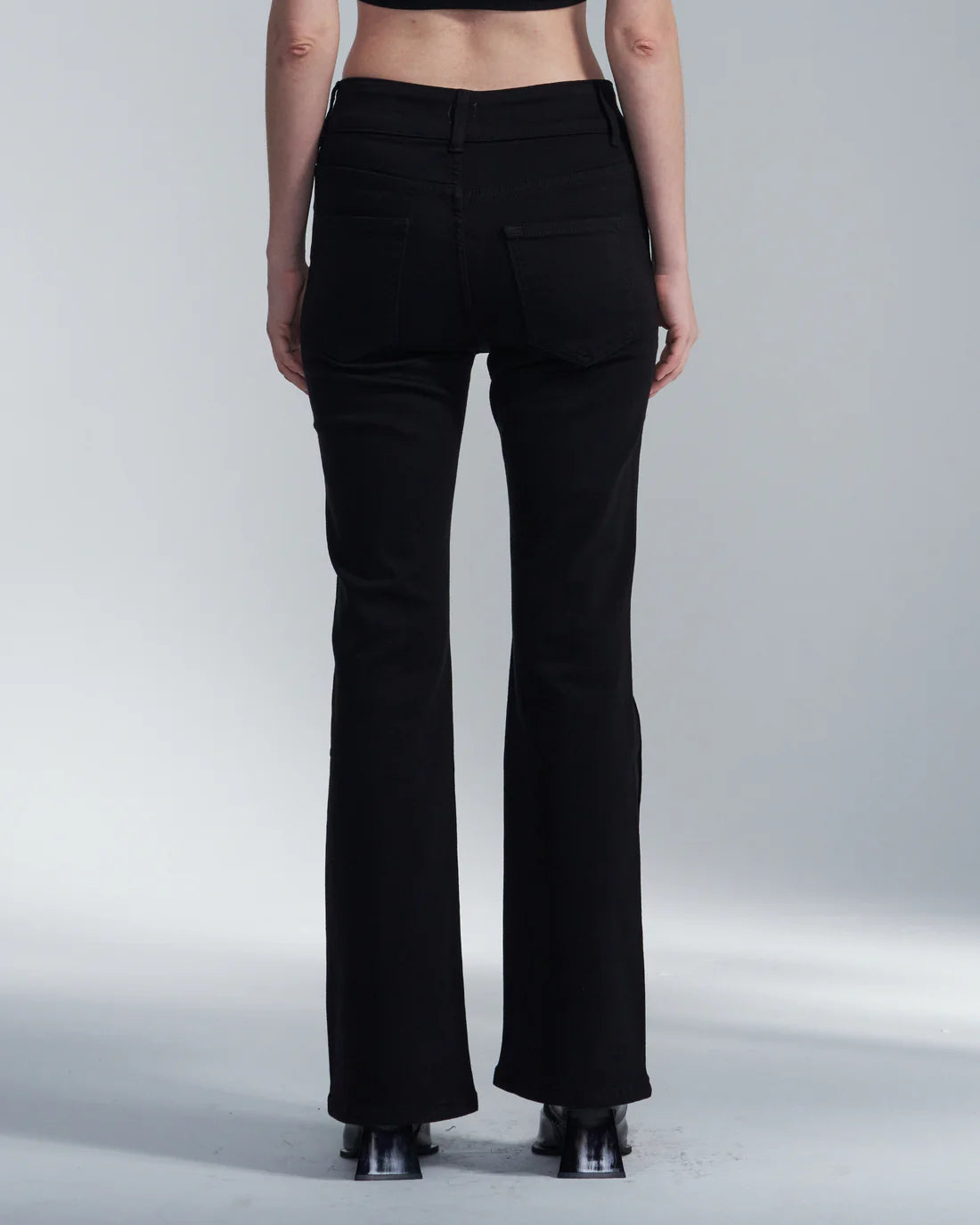 Slim Fit Cotton Pants With Bell Bottom