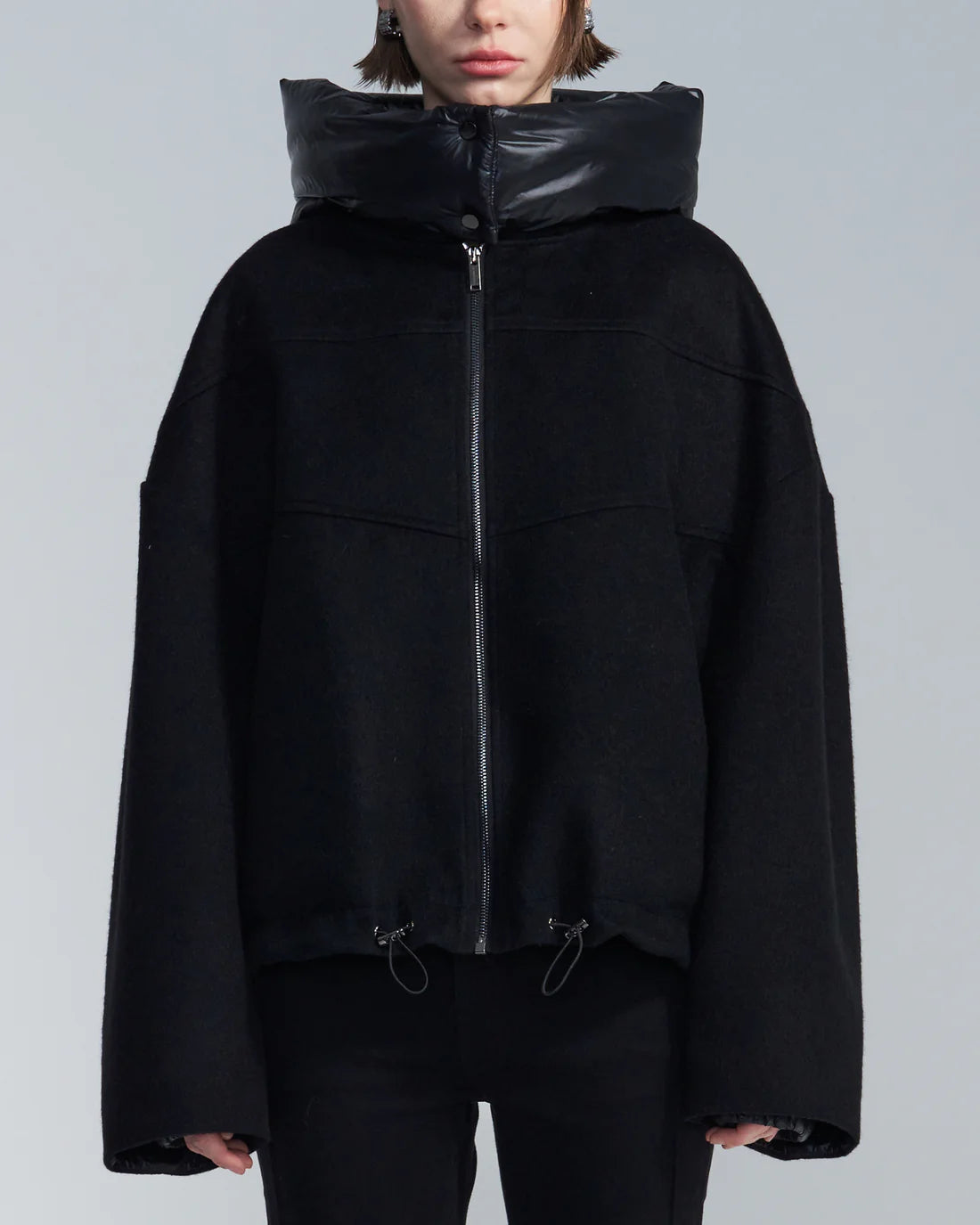 Wool Jacket With Detachable Hood