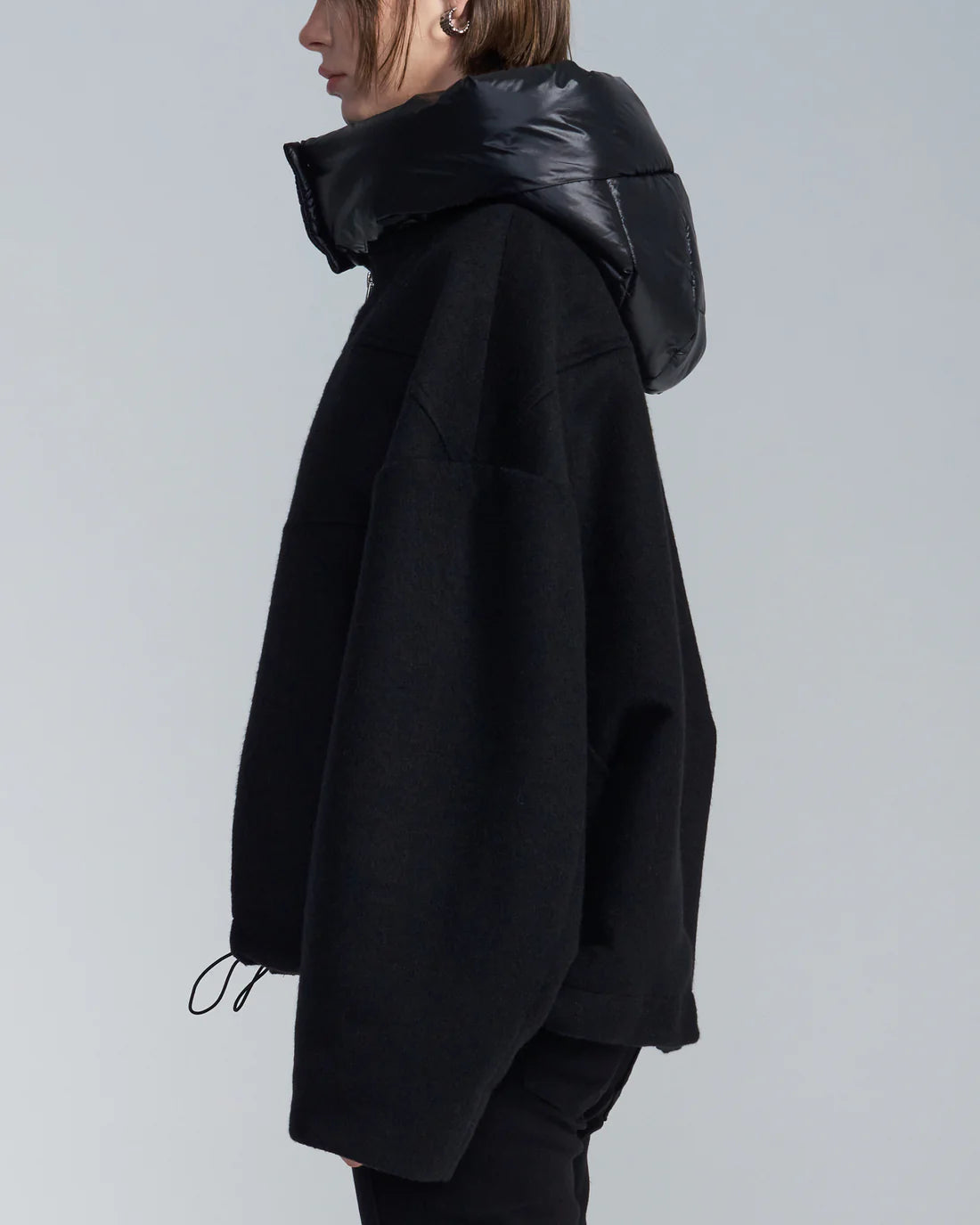 Wool Jacket With Detachable Hood