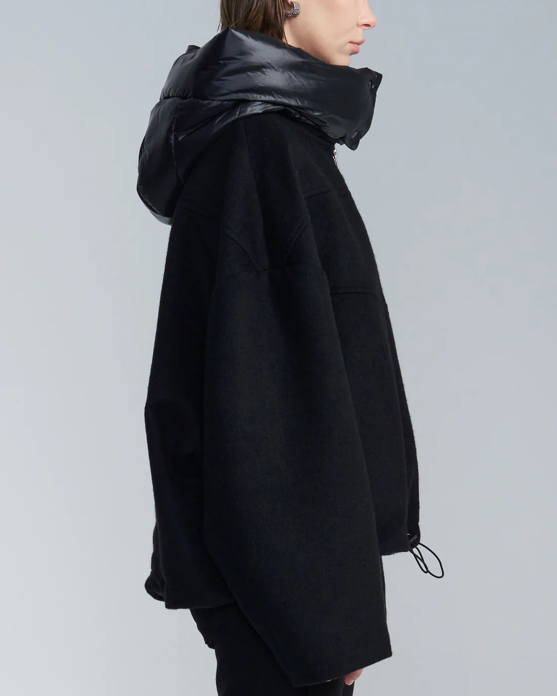 Wool Jacket With Detachable Hood