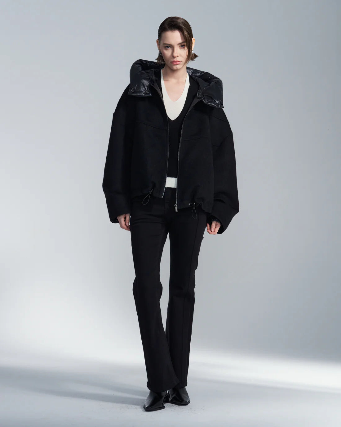 Wool Jacket With Detachable Hood