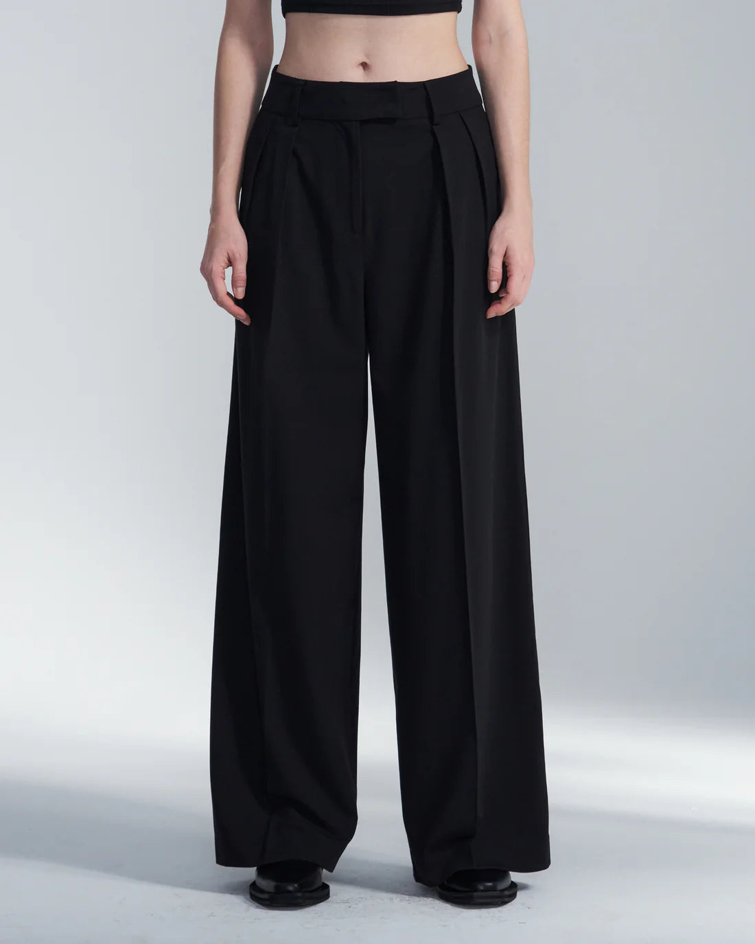 Flare Leg Wool Pants