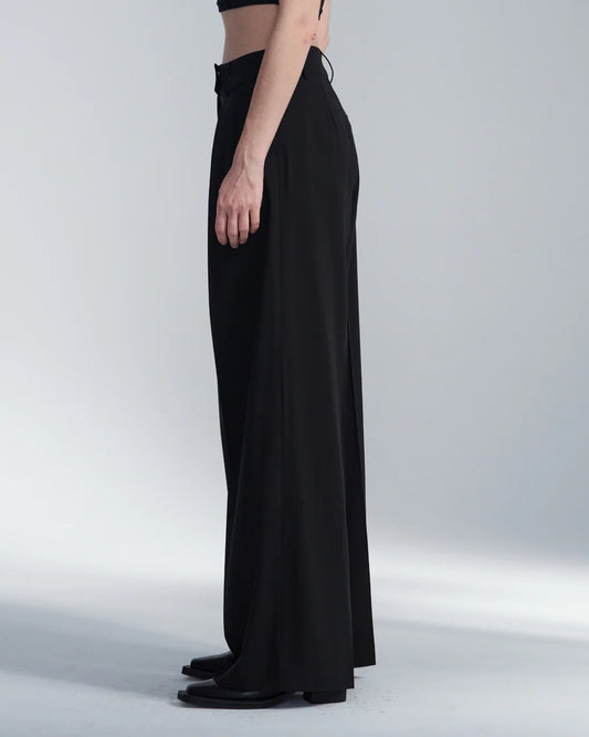 Flare Leg Wool Pants