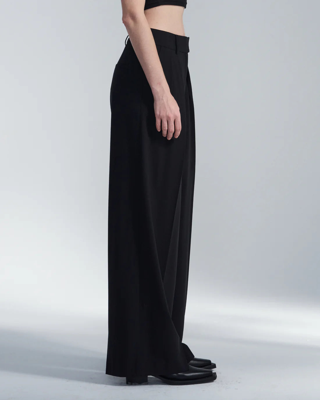 Flare Leg Wool Pants