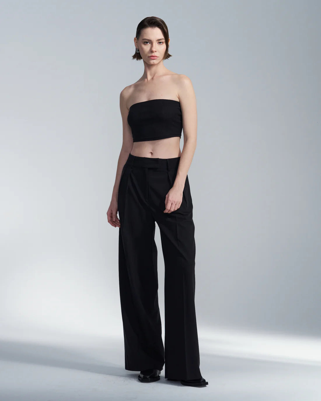 Flare Leg Wool Pants