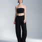 Wool Blend Curvy Wide Leg Pants