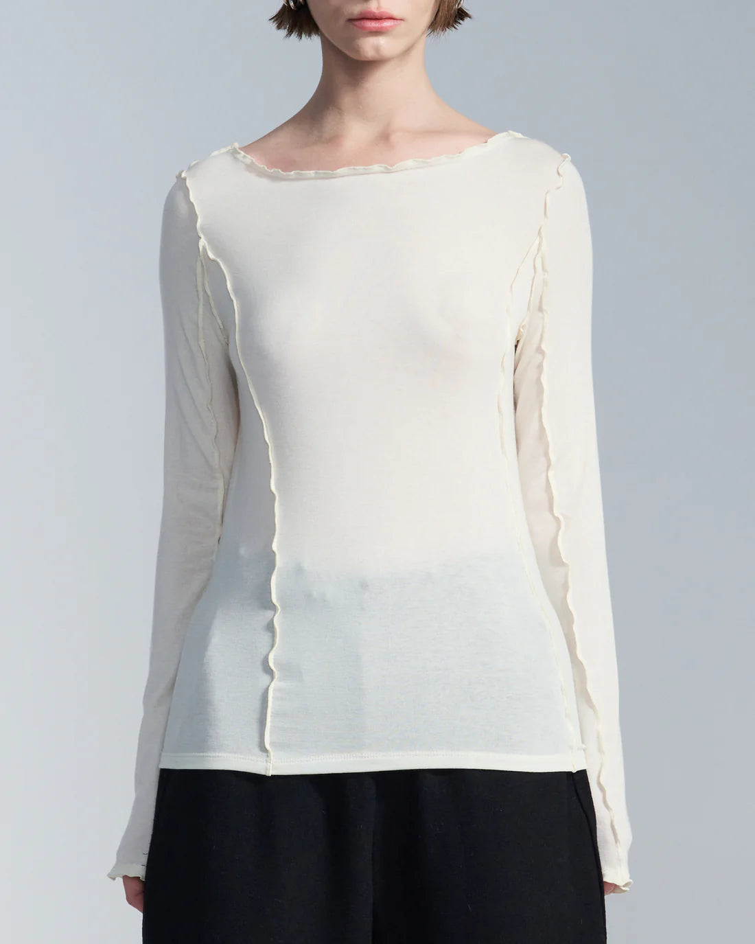 Tshirt With Coverstitch Edge