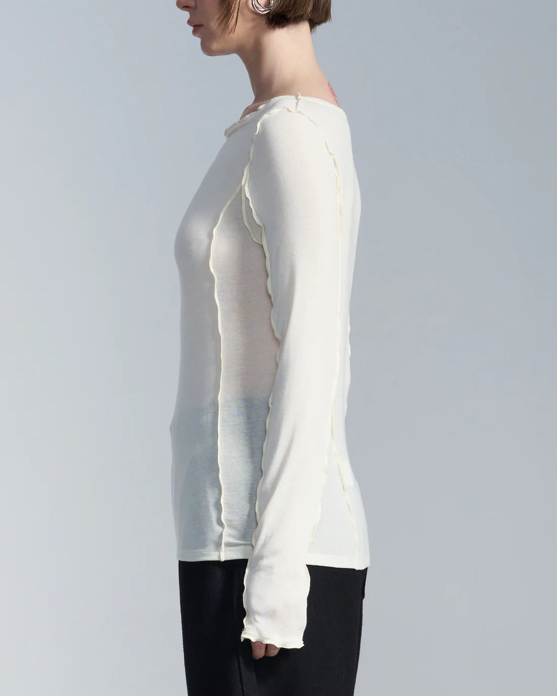 Tshirt With Coverstitch Edge