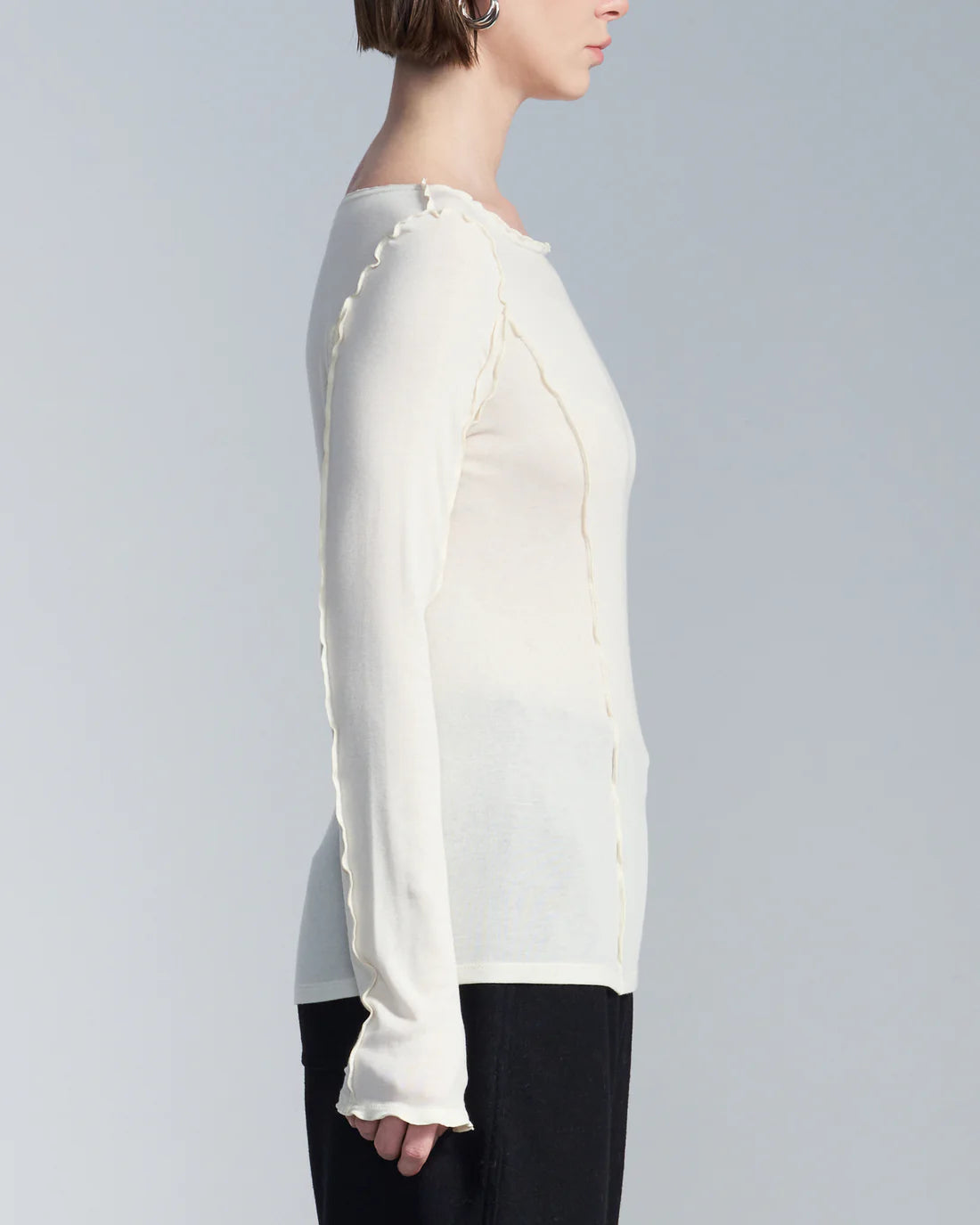 Tshirt With Coverstitch Edge