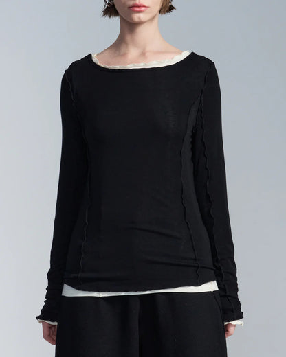 Tshirt With Coverstitch Edge