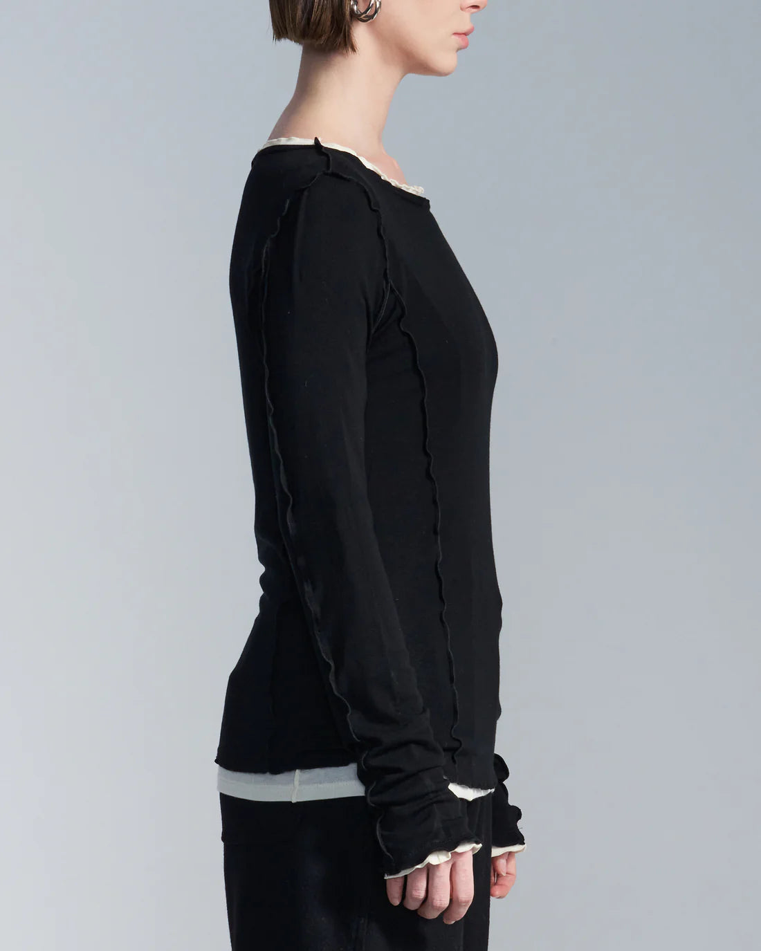 Tshirt With Coverstitch Edge