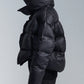 High Collar Down Jacket With Snaps