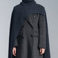 Turtleneck Wool Cape