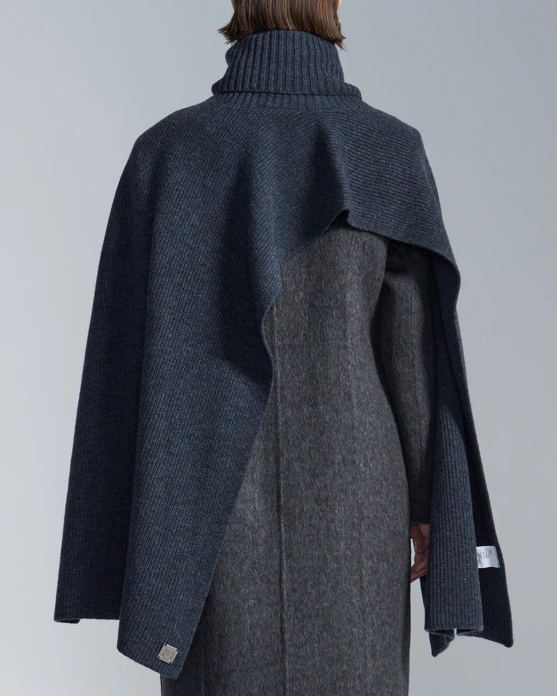 Turtleneck Wool Cape