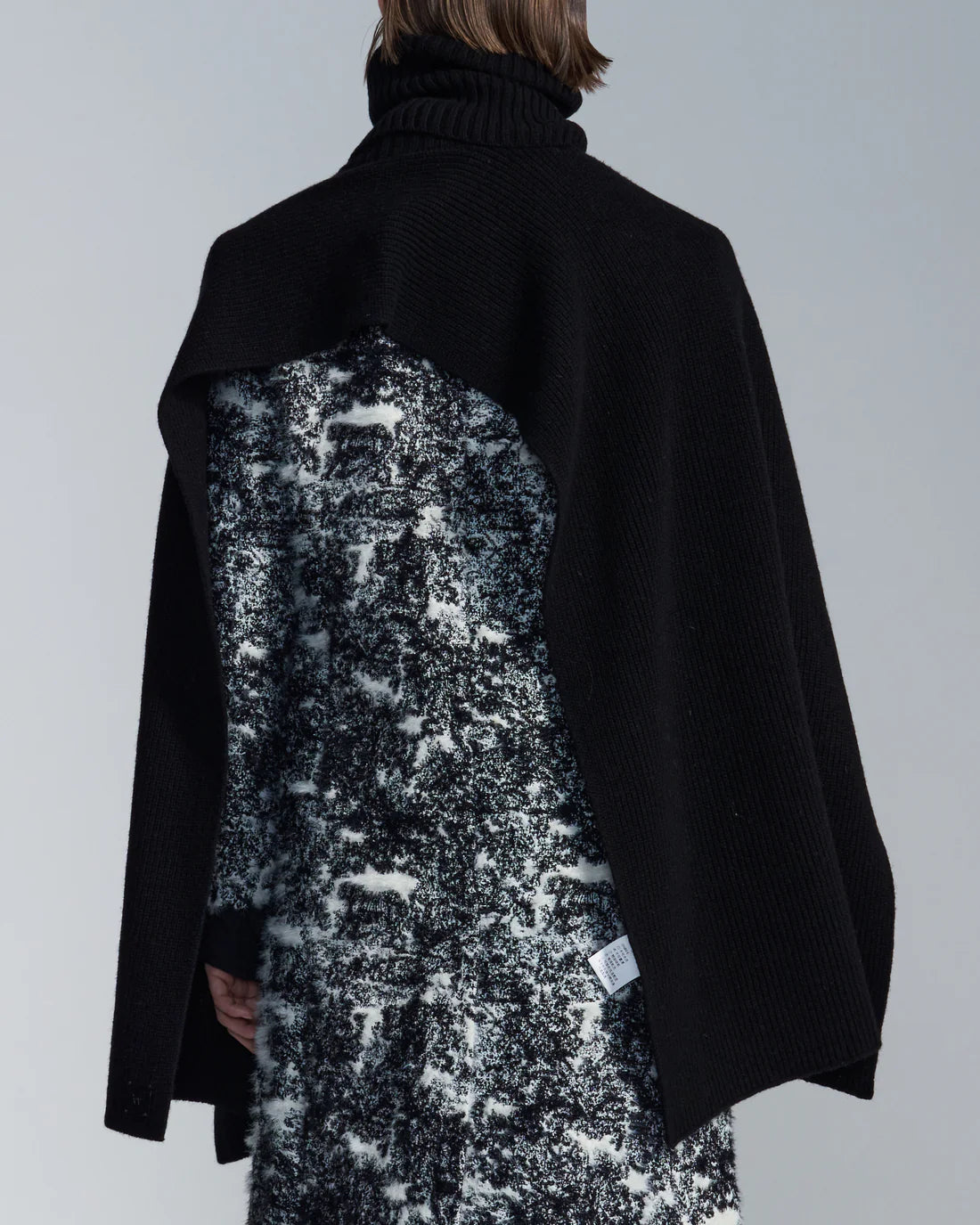 Turtleneck Wool Cape