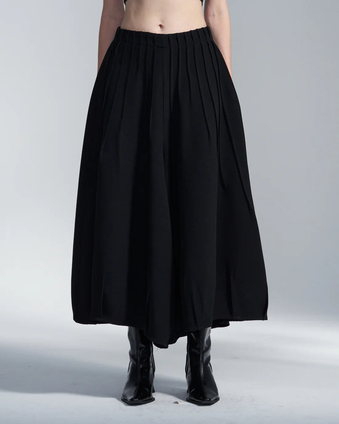 Acetate Balloon Pants With Pleats