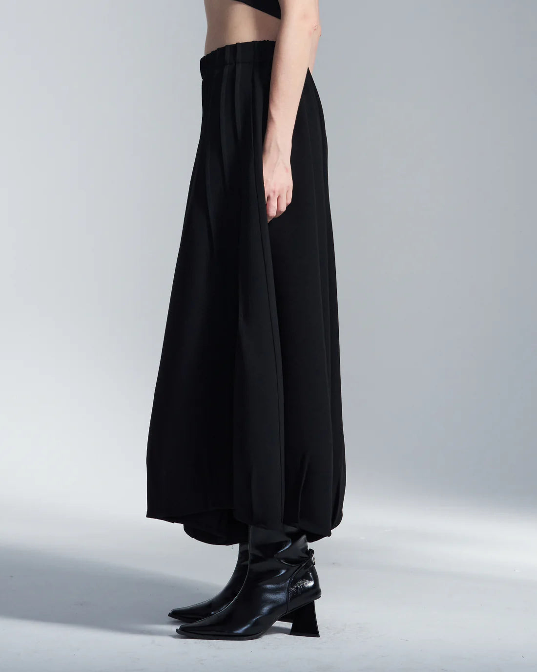 Acetate Balloon Pants With Pleats