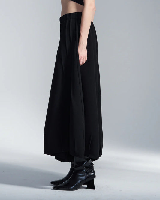 Acetate Balloon Pants With Pleats