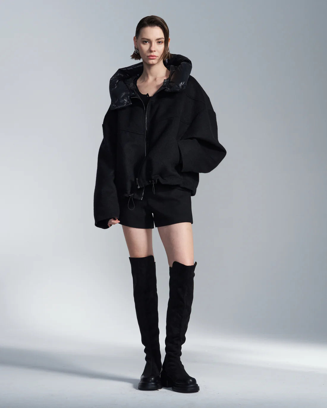 Wool Jacket With Detachable Hood