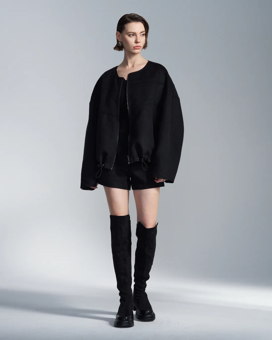 Wool Jacket With Detachable Hood