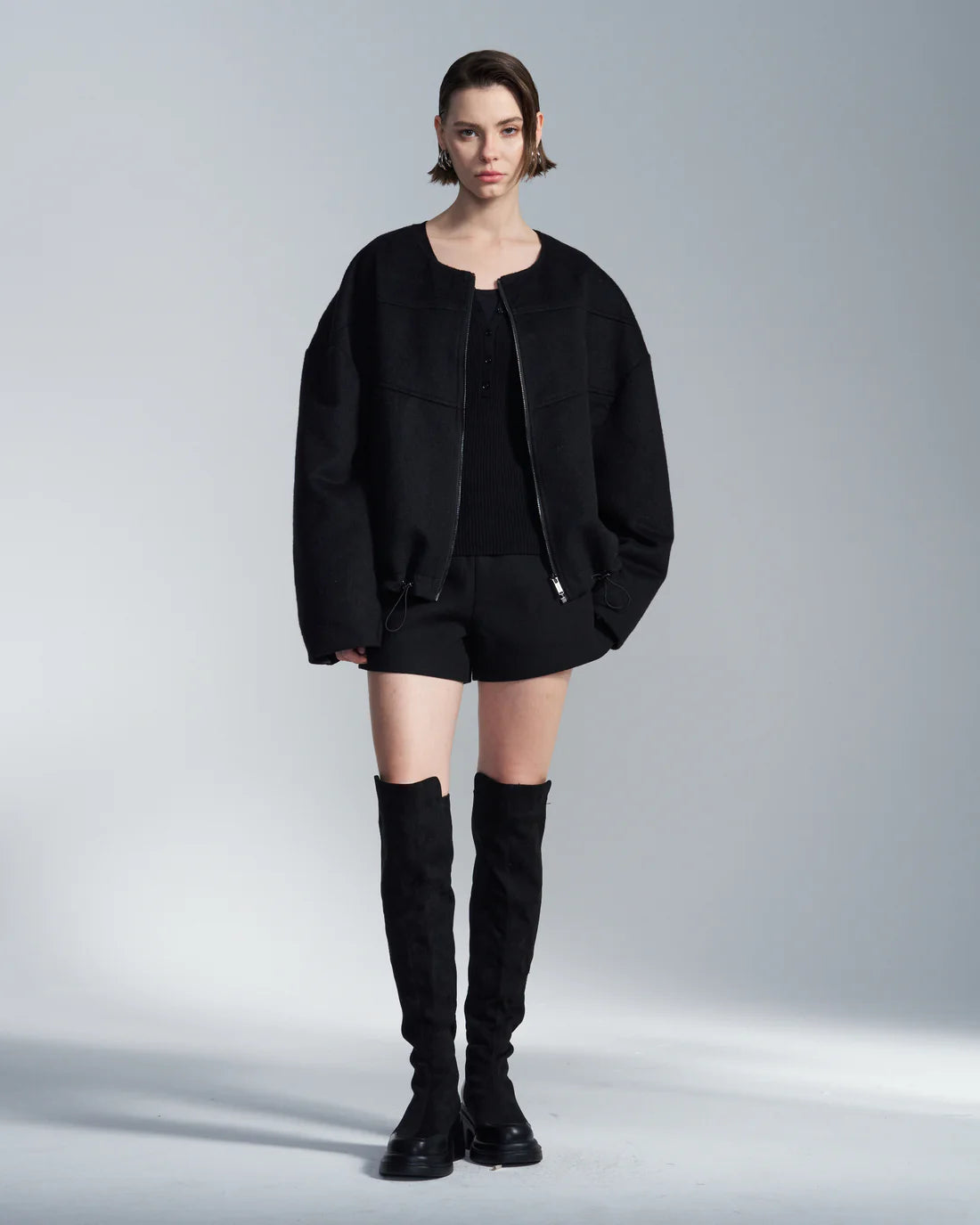 Wool Jacket With Detachable Hood