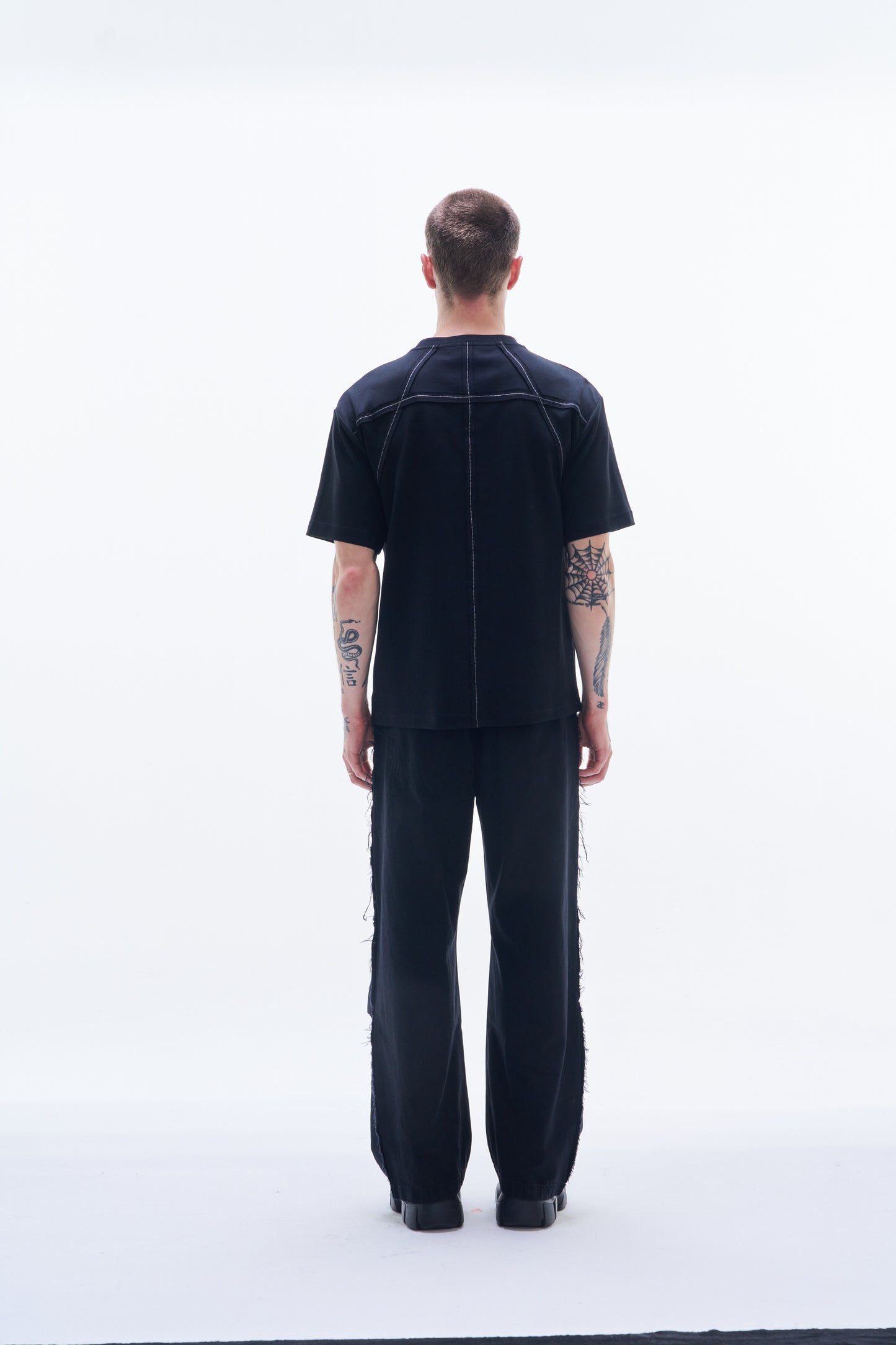 Tee With Raw Edge Tape