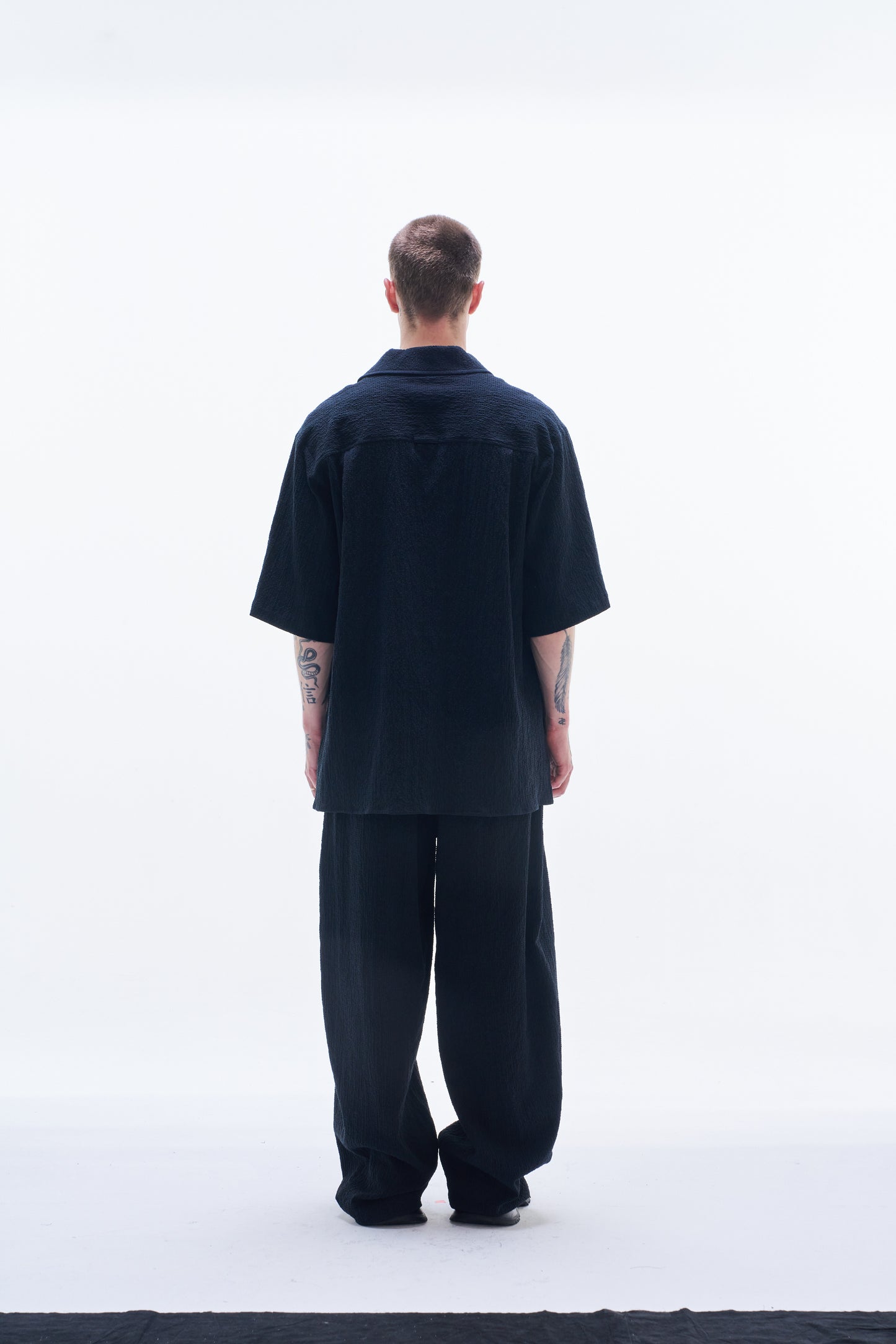 Crepe Cotton Pullover Shirt