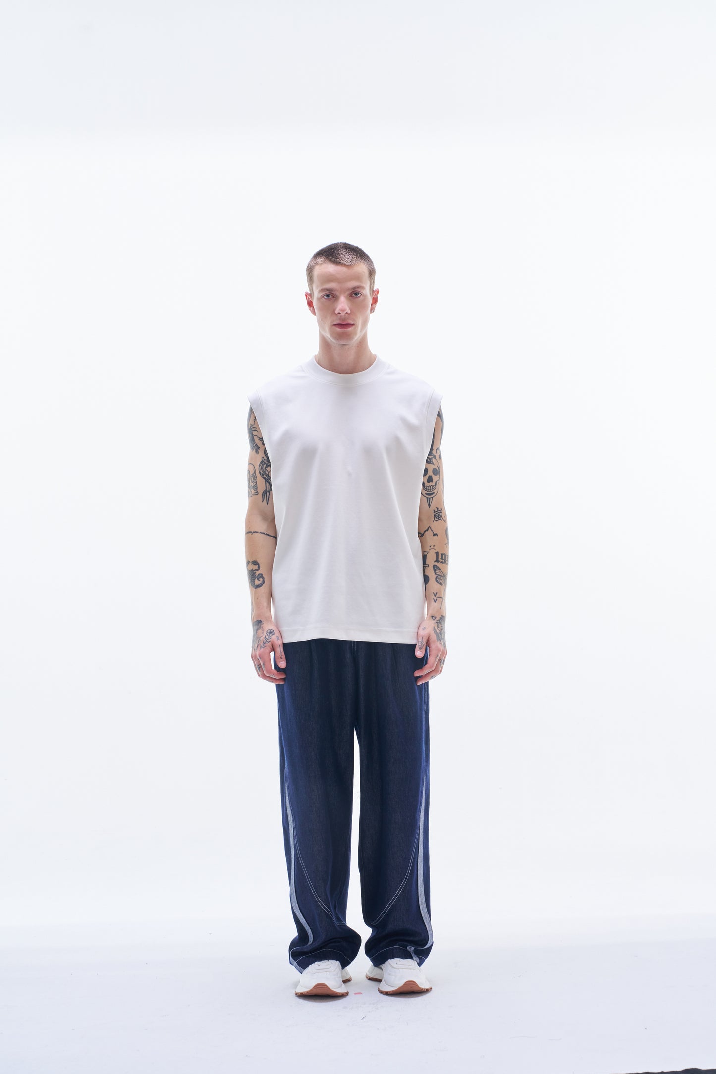 Linen Denim Bagge Pants