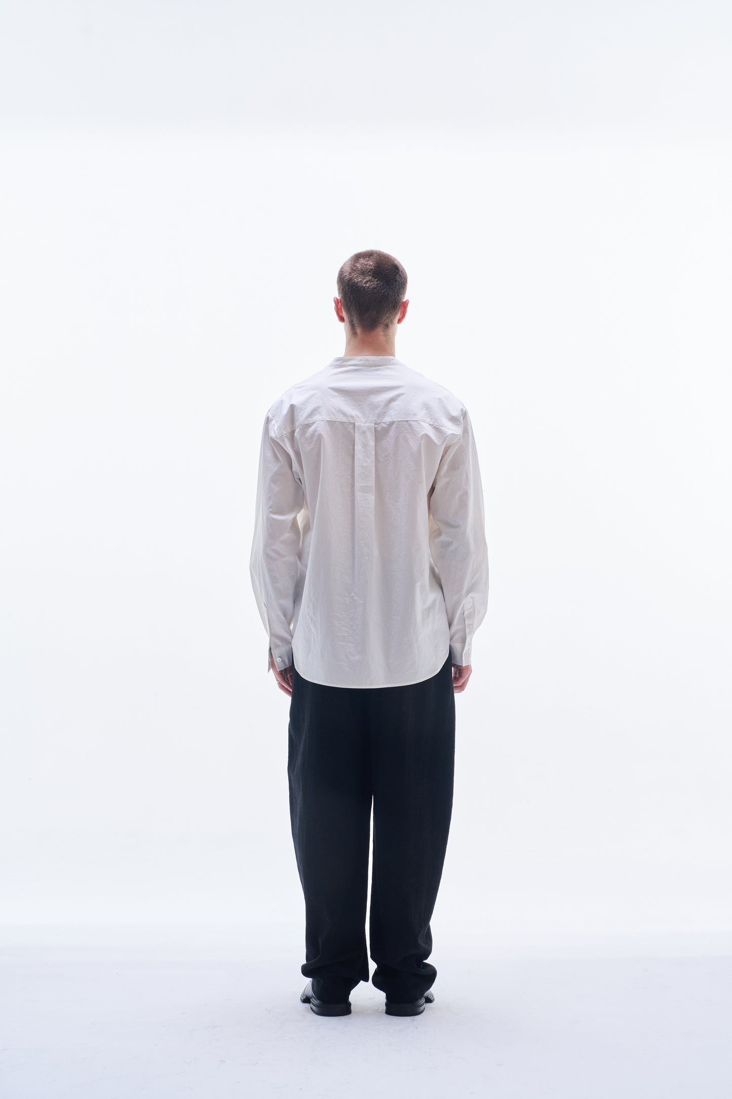 Pullover Shirt With Volume Collar