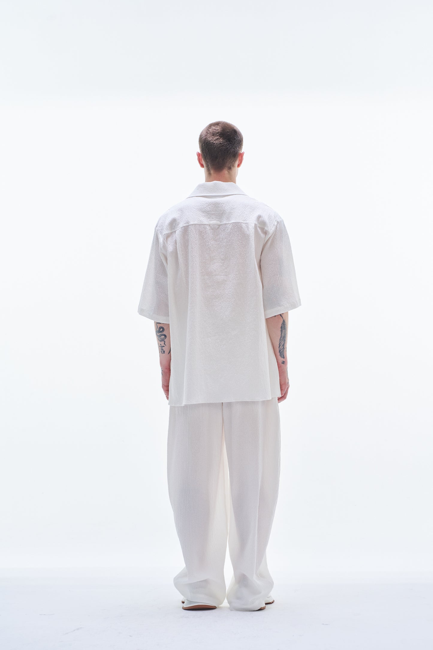 Crepe Cotton Pullover Shirt