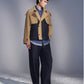 Deconstructed Cropped Trench Jacket With Denim