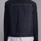 Deconstructed Cropped Denim Blazer