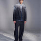 Snowflake-Embroidered Denim Blazer