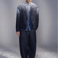 Snowflake-Embroidered Denim Blazer