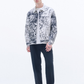 Nylon Cotton Jacket with Broken Glass print