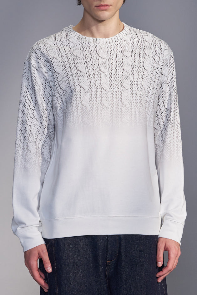 Gradient Sweater Print Sweatshirt