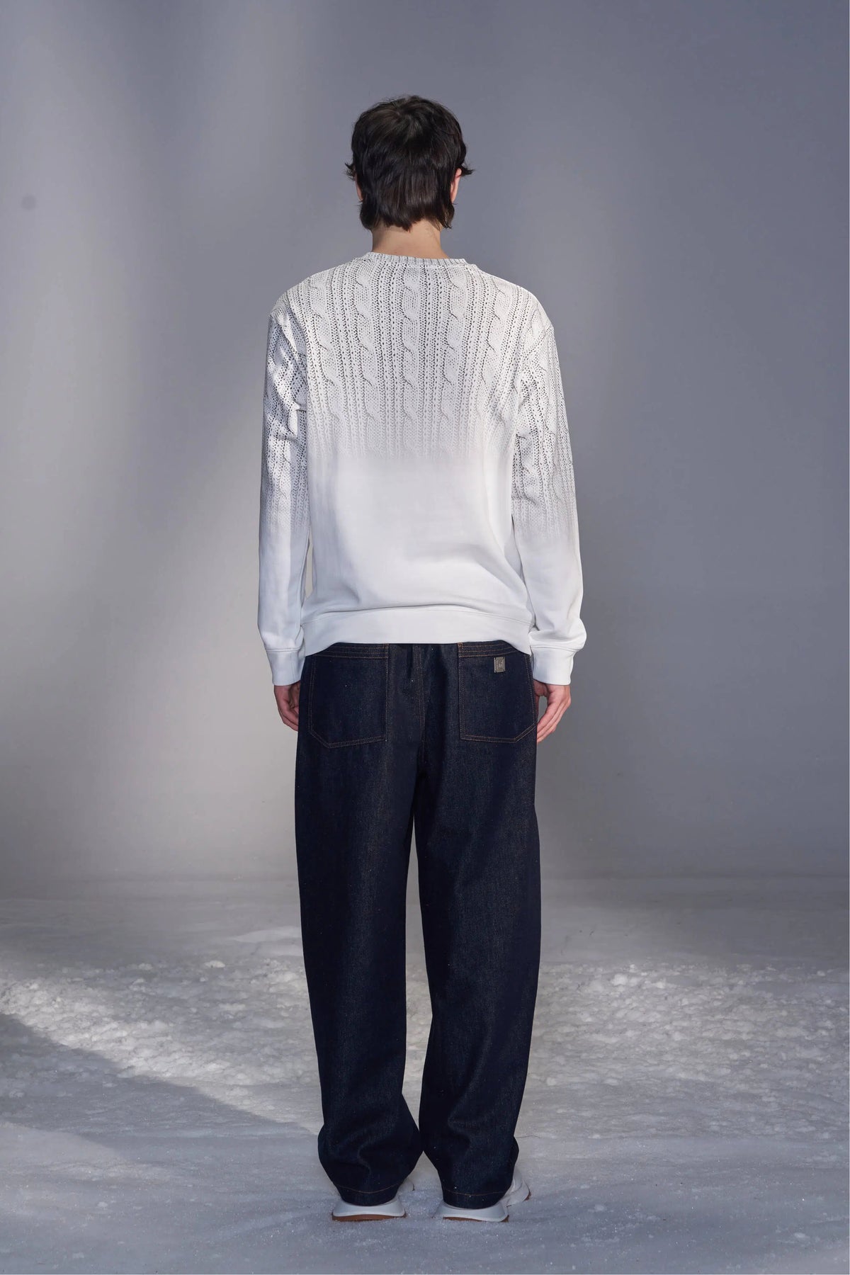 Gradient Sweater Print Sweatshirt