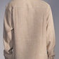 Washed-Dyed Denim Shirt with Layered Hem