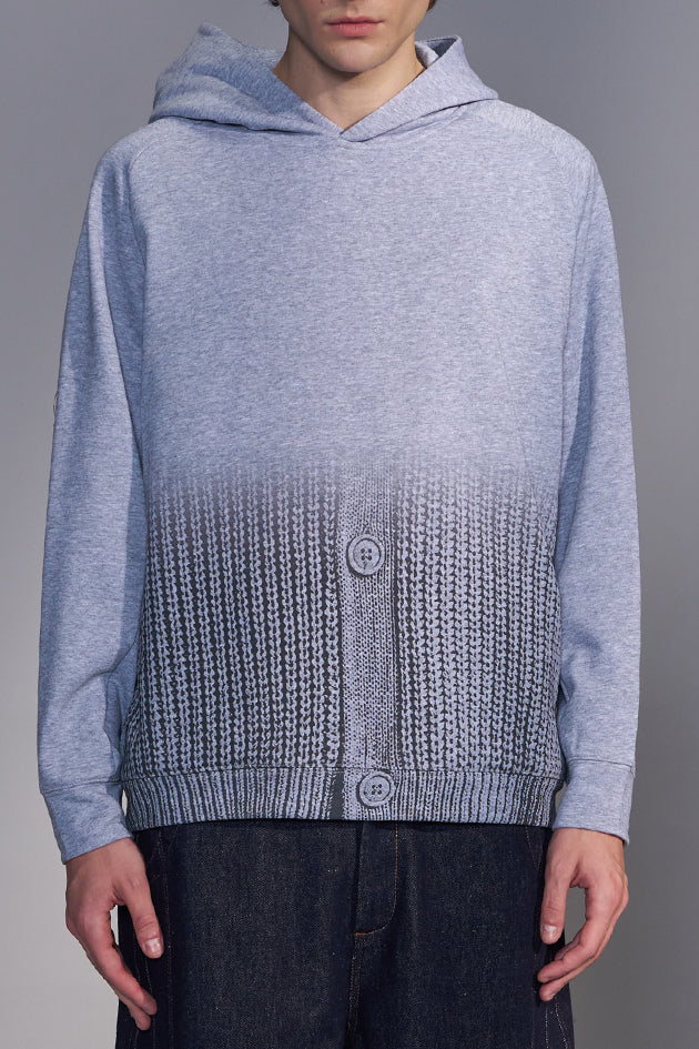 Gradient Sweater Print Hoodie