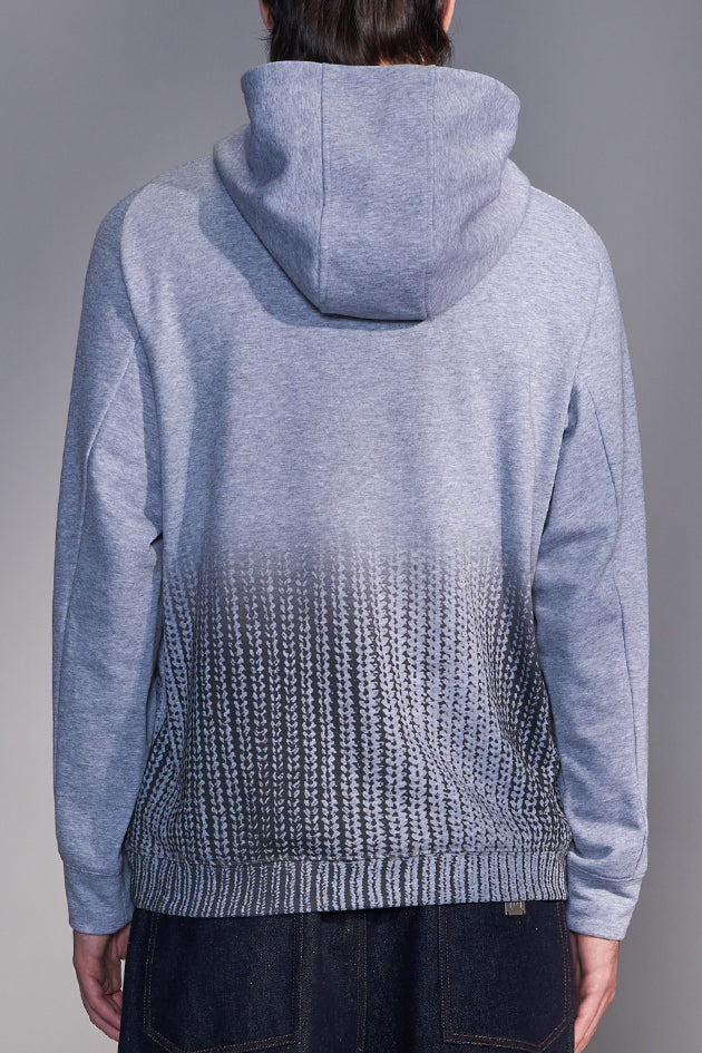 Gradient Sweater Print Hoodie