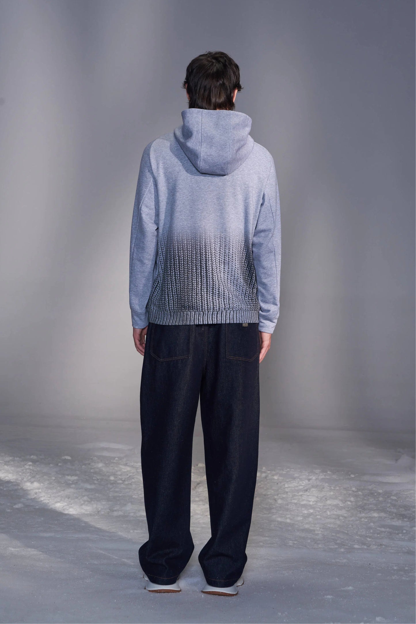 Gradient Sweater Print Hoodie